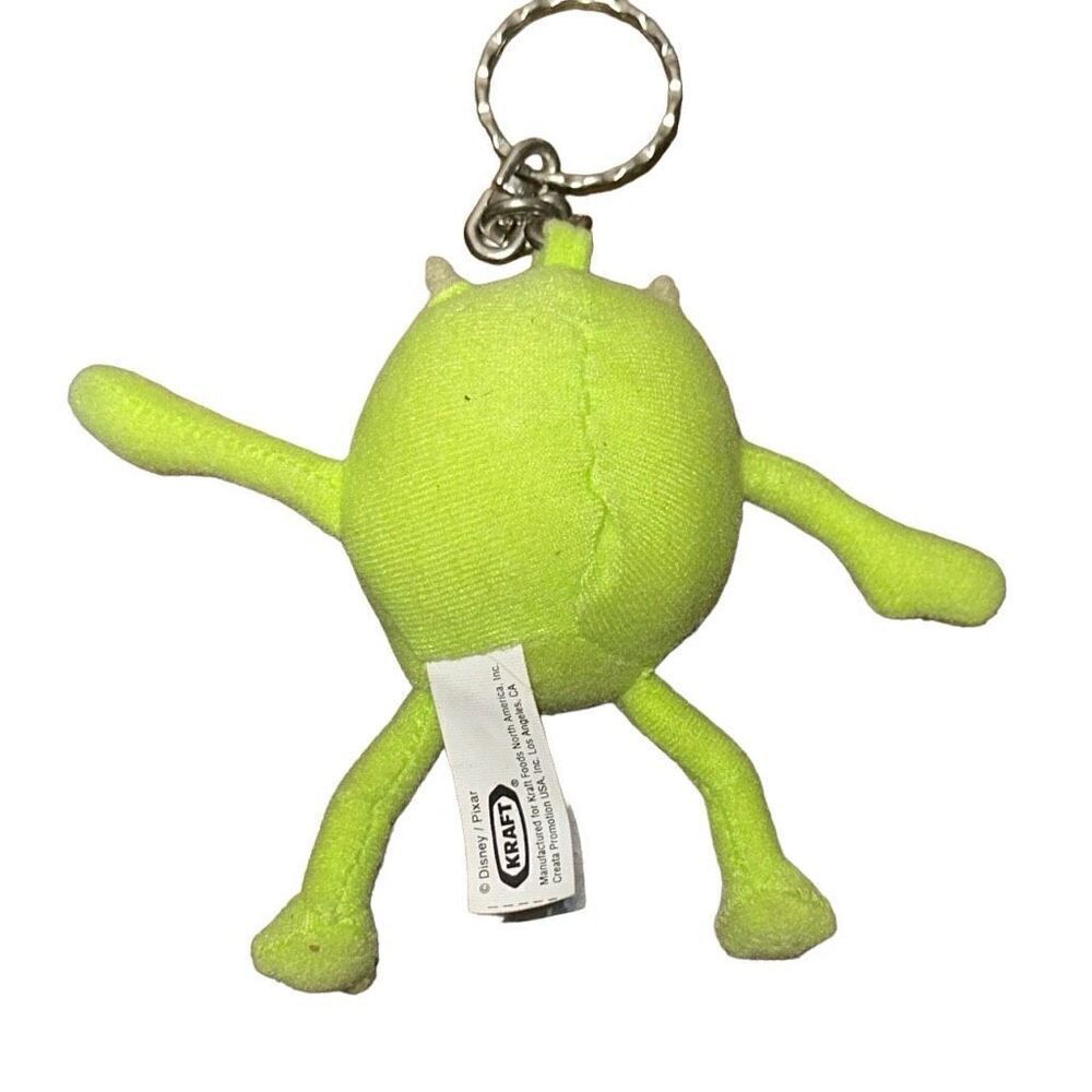 Y2K Disney 2000-2009 Pixar Monsters INC Keychain Mike Stuffed 4" - Picture 2 of 6